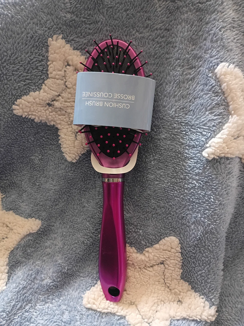 Cushion Hair Brush - Fuchsia Pink Detangler